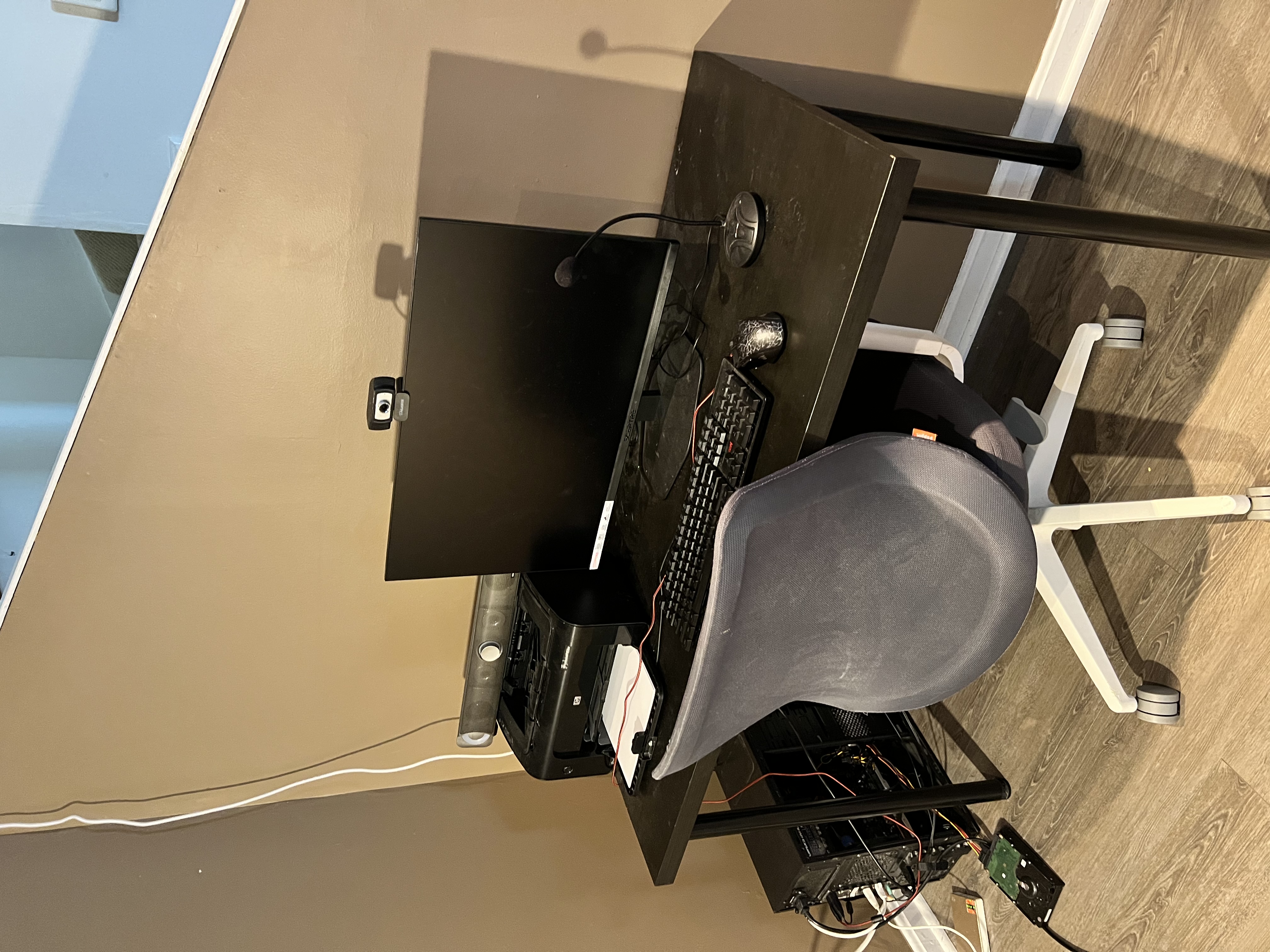 책상 + Desktop 컴퓨터 + 프린터 + 모니터 등 일괄
